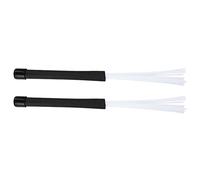 Retractable Drum Brushes | 2 - in - 1 Nylon Brush & Drumstick for Jazz/Practice/Studio | Secure Grip Rubber Handle, 13 Inch