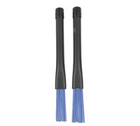 Retractable Drum Brushes 2 - Pack | Nylon Brushes with Rubber Handles | Adjustable Drumsticks for Rock/Country/Folk Music (Azul)