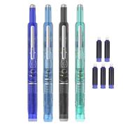 Retractable Fountain Pen-0.38mm Fine Nib,Refillable Writer Pen|5 Ink Sacs
