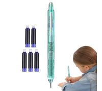 Retractable Fountain Pen, Smooth Writing Tool, 0.38mm Fine Tip Ink Pen, Leak Resistant Design with 5 Refillable Cartridges, Ideal for Notebook, Sketching, Journaling, School, Art Projects