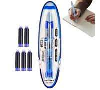 Retractable Fountain Pen, Smooth Writing Tool, 0.38mm Fine Tip Ink Pen, Leak Resistant Design with 5 Refillable Cartridges, Ideal for Notebook, Sketching, Journaling, School, Art Projects