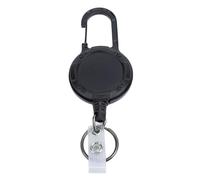Retractable Keychain, Extendable Badge Reel Professional Thickened 1mm Stainless Steel Wire Rope Prevents Lost Carabiner Badge Holder for Men and Women