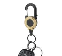 Retractable Keychain, Locking Magnetic Carabiner Reel Clip, Retractable Badge Holder, Heavy-Duty Carabiner, Durable Key Reel for Nurse, Teacher, Student, Men, Women