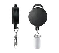 Retractable Keychain - Portátil antideslizante Heavy Duty | Carabiner Badge Holder | 8,6 x 3,2 cm ABS Alloy 30 g Stretch 65 cm 3 kg Load For Home Indoor Outdoor RV Washroom Bathroom Office School