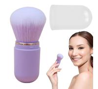 Retractable Makeup Brush, Travel Powder Brush, Portable Face Broom, Soft Bristles, Sturdy Design, Perfect For Foundation, Blush, Bronzer & Powder, (2.6x7.7cm)