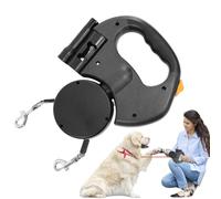 Retractable Pet Rope - Heavy Duty Dog Leads | Multipurpose 360-Degree Rotatable Double Dog Lead, Reusable Wear-Resistant Cat Strap, Portable Cord For Night Walking, Hiking and Travel