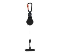 Retractable Phone Keychain, Adjustable Anti Theft Lanyard, Extendable Safety Tether Cord, Nylon Spring Reel Build, Mobile Device Security Strap, Office School Travel Vacation 2.36x0.55x8.07 inches