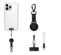 Retractable Phone Lanyard - Anti Theft Security Strap for Mobile Devices | Durable Nylon with Locking Carabiner and 360° Rotating Hook, Hands Free Tether for Skiing Travel Climbing Hiking Outdoor