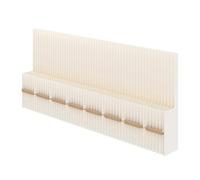 Retractable Room Divider With Shelves - Paper Wall Partition, Temporary Room Separator For Bedroom, Dressing Room, Library, Office - White 3X1.6M,White-4X1.6 M/13.12X5.25,White-4X1.6 M/13.12X5.25 Ft