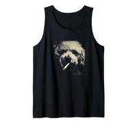 Retrato Abstracto de Cabello Salvaje científico Fumador Camiseta sin Mangas