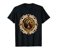 Retrato afrocéntrico Real de la Reina Africana Cowrie Shell Camiseta