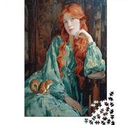 Retrato al óleo de una Dama Little Ardilla 38x26cm/1000pcs Puzzle Adecuado para Adultos Y Multitud Mayores De 14 Años