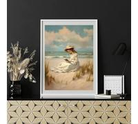 Retrato antiguo de mujer leyendo un libro, póster vintage de naturaleza muerta en tonos apagados, pintura en lienzo, arte de pared, estudio, habitación, decoración del hogar, 40 x 60 cm, sin marco