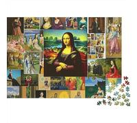 Retrato Clásico Femenino Puzzle de 1000 Piezas Papel para Adultos Temas Artísticos Relajante Decoración Hogar Regalo Familiar 70x50cm/1000pcs