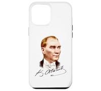 Retrato Colorido de Mustafa Kemal Atatürk con Firma Carcasa para iPhone 12 Pro MAX