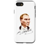 Retrato Colorido de Mustafa Kemal Atatürk con Firma Carcasa para iPhone SE (2020) / 7/8