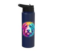 Retrato Colorido De Otterhound Stainless Steel Insulated Water Bottle