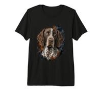 Retrato de Acuarela de Puntero alemán de Pelo Corto Camiseta Premium