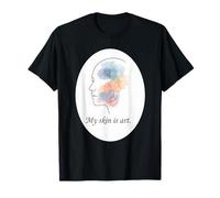Retrato de Acuarela de Vitiligo My Skin Is Art Camiseta