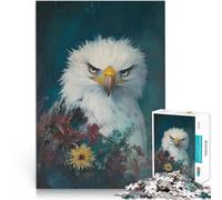 Retrato de águila Calva Rompecabezas para Adultos 1000 Piezas Desafiante de completar, Pero Divertido y Gracioso. Regalos de cumpleaños 38x26cm
