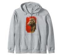 Retrato de Animales de Rata Punk Estilo Arte rupestre Sudadera con Capucha