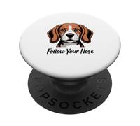 Retrato de Beagle Sigue tu Nariz PopSockets PopGrip Adhesivo