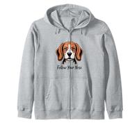 Retrato de Beagle Sigue tu Nariz Sudadera con Capucha