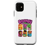 Retrato de bloque de color Barney y sus amigos Carcasa para iPhone 11