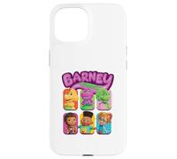 Retrato de bloque de color Barney y sus amigos Carcasa para iPhone 15