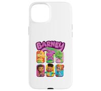 Retrato de bloque de color Barney y sus amigos Carcasa para iPhone 15 Plus