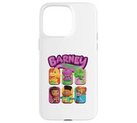 Retrato de bloque de color Barney y sus amigos Carcasa para iPhone 15 Pro Max