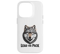 Retrato de Cabeza de Lobo Intenso lidera la Manada Carcasa para iPhone 14 Pro