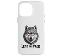 Retrato de Cabeza de Lobo Intenso lidera la Manada Carcasa para iPhone 14 Pro MAX