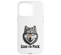 Retrato de Cabeza de Lobo Intenso lidera la Manada Carcasa para iPhone 15 Pro MAX