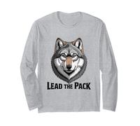 Retrato de Cabeza de Lobo Intenso lidera la Manada Manga Larga