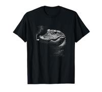 Retrato de Cabeza de Reptil Serpiente de Cascabel fumando Camiseta