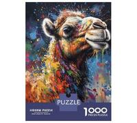 Retrato de Camello Colorido 1000 Piezas Set De Puzzle Puzzle Premium, Cartón Resistente - DIY Super Divertido para La Familia, Decoración Bonita, Regalo De Cumple Ideal 38x26cm/1000pcs
