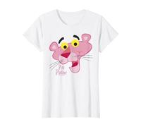 Retrato de Cara de Pantera Rosa Camiseta, Mujer, Blanco, 3XL