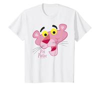 Retrato de Cara de Pantera Rosa Camiseta, Niños, Blanco, 3 años