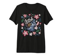 Retrato de coco con puntadas florales de Lilo & Stitch de Disney Camiseta premium