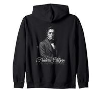 Retrato de Compositor de Piano clásico Frédéric Chopin Sudadera con Capucha