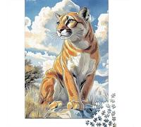 Retrato de Cougar Salvaje Rompecabezas 1000 Piezas Ilustrados Juego Familiar DIY Adultos Desafío Imposible Regalo Navidad 52x38cm/1000pcs