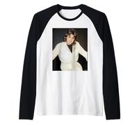 Retrato de David Essex Rock On Singer por Dick Barnatt Camiseta Manga Raglan