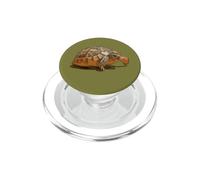 Retrato De Dibujos Animados De Un Bebé Silvestre Tortuga Negro Contorno PopSockets PopGrip para MagSafe