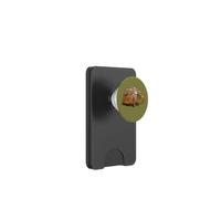 Retrato De Dibujos Animados De Un Bebé Silvestre Tortuga Negro Contorno PopSockets PopWallet para MagSafe