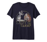 Retrato de Disney Lady and The Tramp Simple Logo Camiseta premium