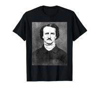 Retrato de Edgar Allan PoE Camiseta gráfica económica, Hombre, Negro, S