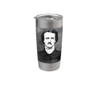 Retrato de Edgar Allan Poe Vaso térmico de acero inoxidable de doble pared