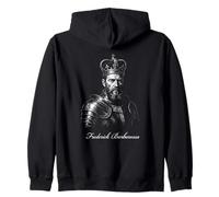 Retrato de Federico Barbarroja Rey Medieval Emperador Sudadera con Capucha