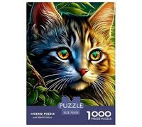 Retrato de Gato Colorido 1000 Piezas Niños Puzzle DecoracióN Familiar Adultos Puzzle Creativo Regalo 70x50cm/1000pcs